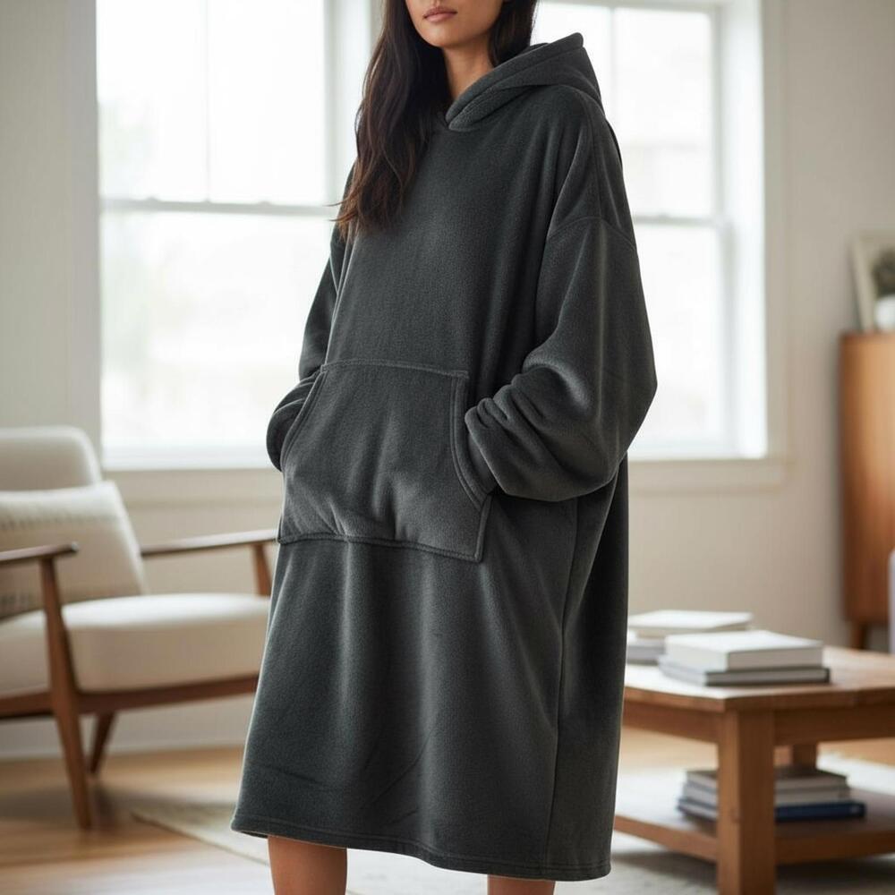 32 Degrees Oversized Hooded Fleece Robe Dress Size SM